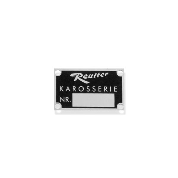 356 A, B und C Schild Karosserienummer / Fahrgestellnummer
